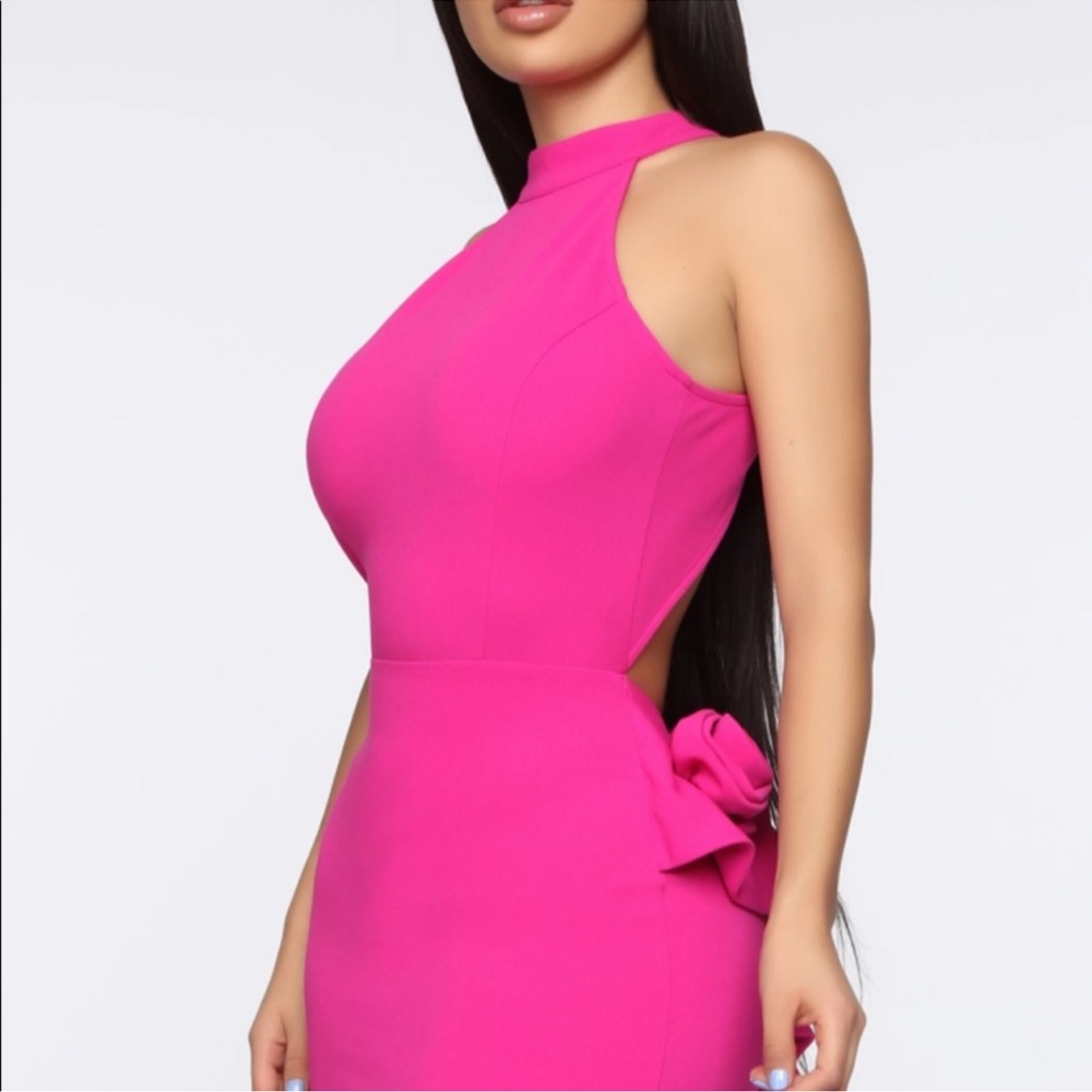 Elegant Magenta Evening Gown, Size: Small - Picture 6 of 10